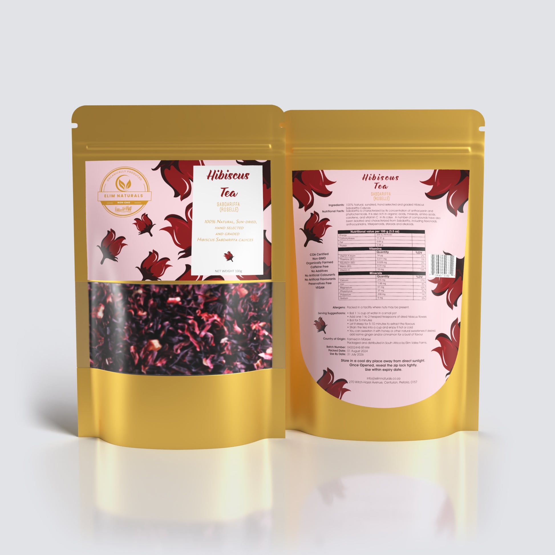 Hibiscus Tea (Sabdariffa Dry Calyces) -  150g